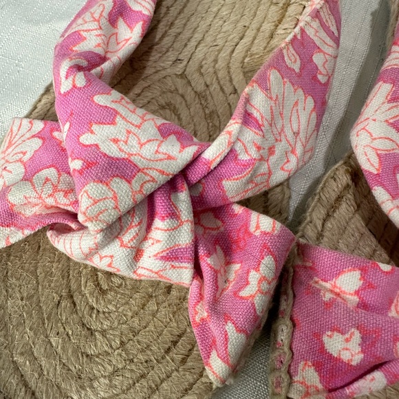 J Crew Pink Espadrille Sandals Size 8.5 - Picture 4 of 6